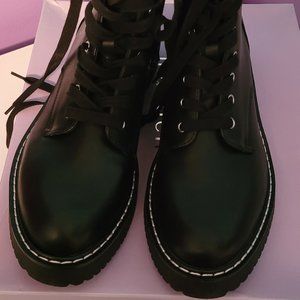 MADDEN GIRL WOMENS KURRT COMBAT BOOT - BLACK (Size 9)